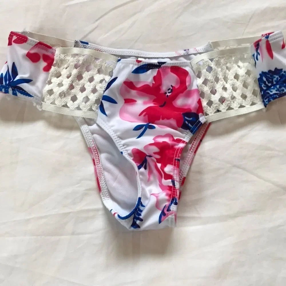 Floral wrap bikini bathing suit